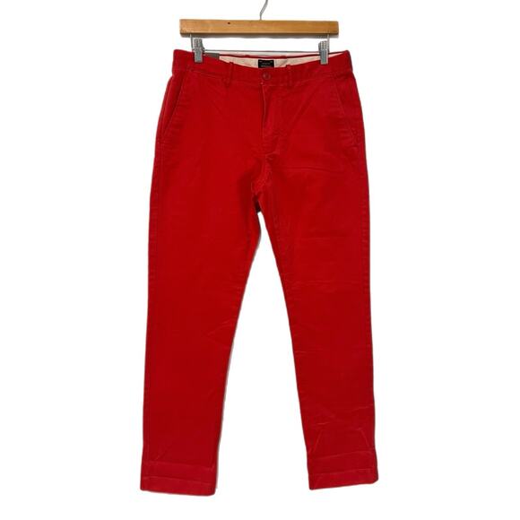 J CREW Broken In 770 Men’s Straight Legs Chino Pants Size 30 X 30 Orange - Picture 1 of 13